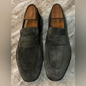 Ermenegildo Zegna L'Asola Flex Loafer Slipper Shoe 9.5 / US 10.5 Moc Suede Green